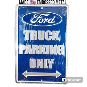 Ford Truck Parking Embossed Metal Sign 12x8 Man Cave Garage Auto Shop Decor Gift